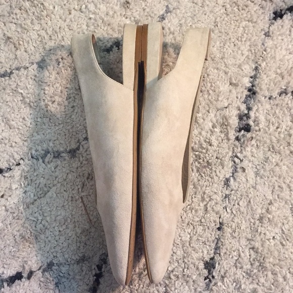 Everlane V beige suede slingback flats 10.5 - Picture 3 of 9